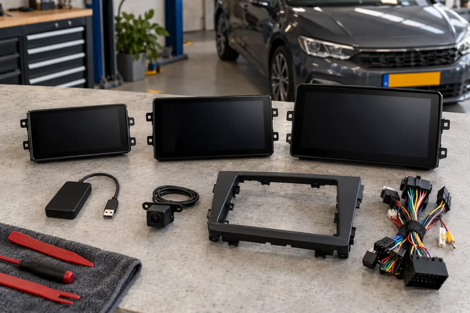 CarPlay prijzen in Zwolle: overzicht van CarPlay- en Android Auto-systemen, adapters en een achteruitrijcamera